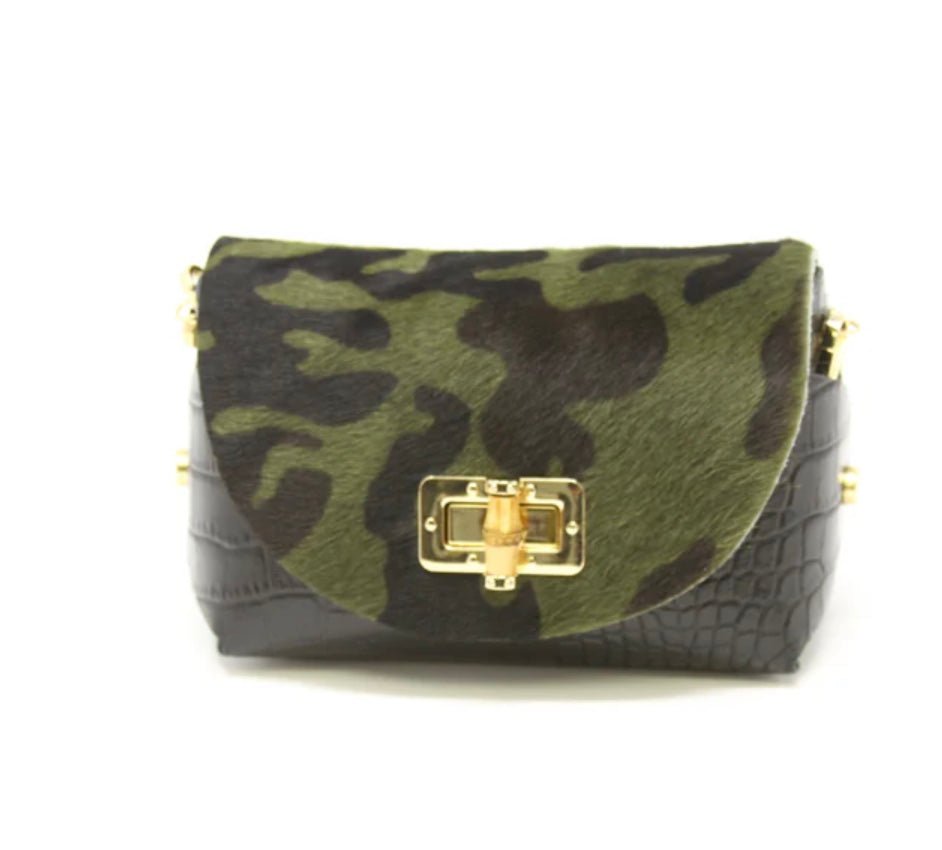 Camouflage Leather Pouch Crossbody Bag - chic life.com