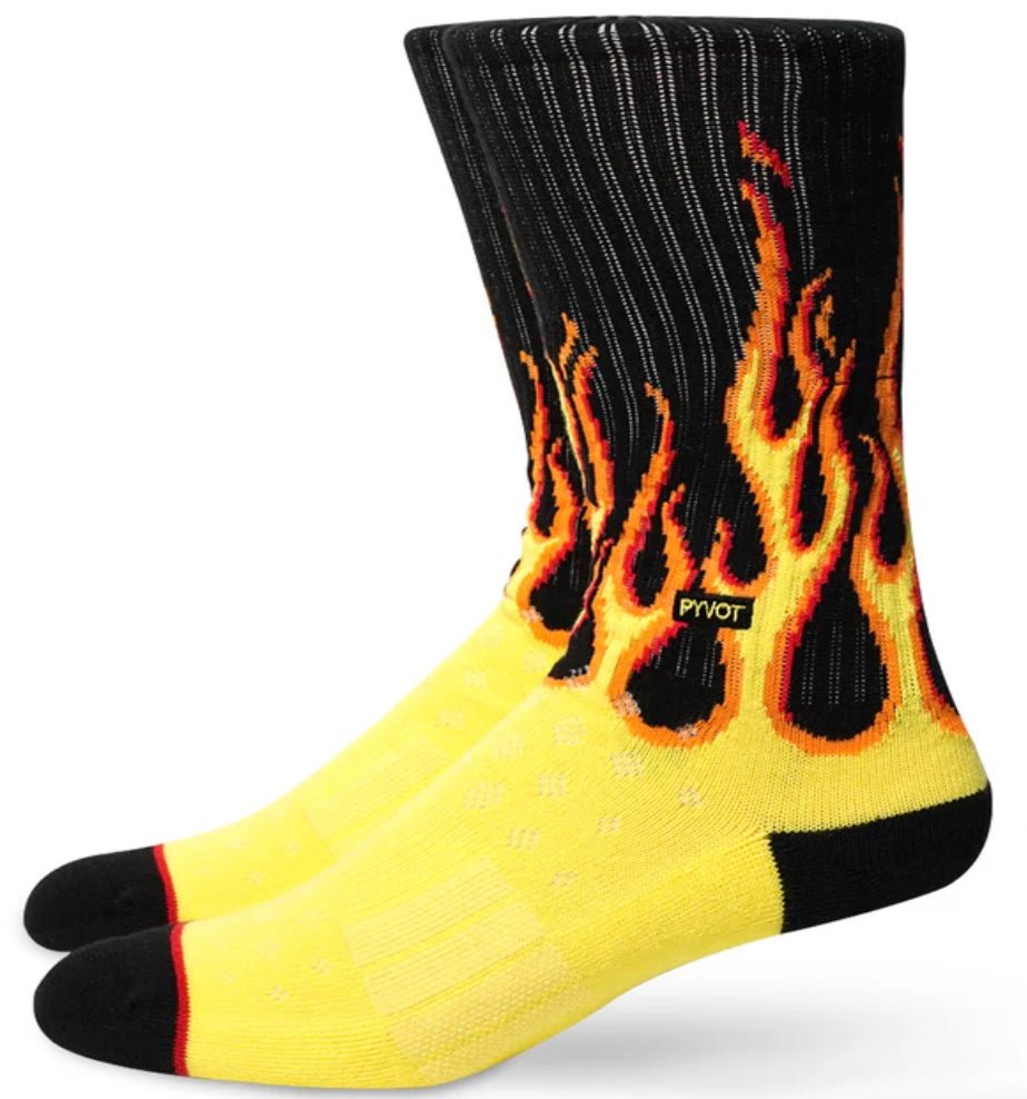 Flames socks by Pivot - chic life.com