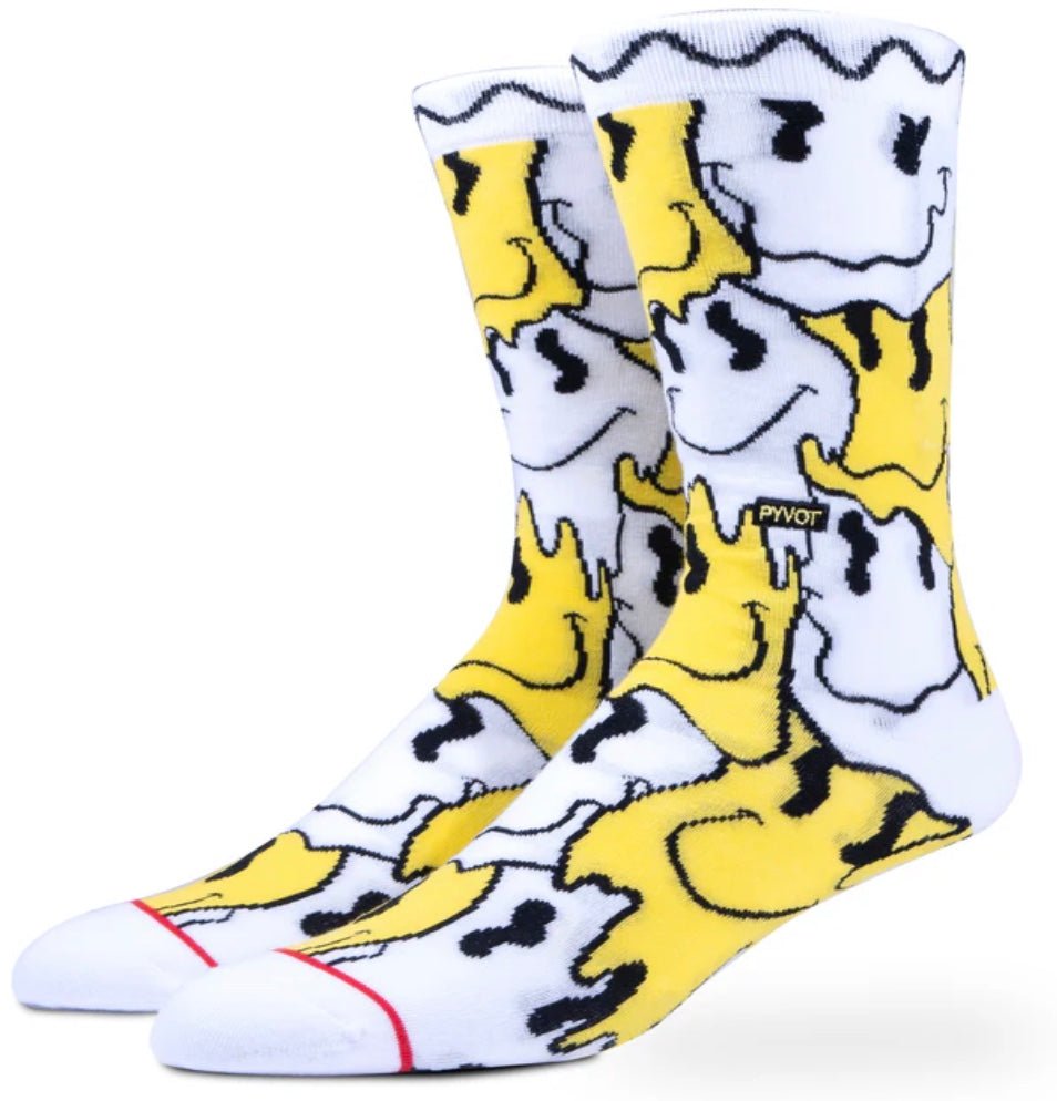 Melted Smiley socks by Pyvot - chic life.com