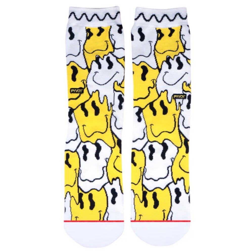 Melted Smiley socks by Pyvot - chic life.com